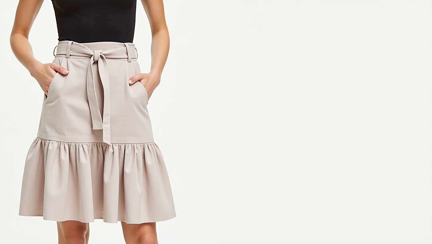 English Factory Linen Blend Belted Tiered Mini Skirt: A Must-Have Wardrobe Staple