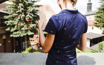 Short-Sleeve Cotton Seed-Stitch Sweater-Polo