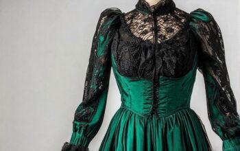 Emerald Green and Black lace Victorian Long Sleeve Top Amazon​  Black Lace Victorian Long Sleeve Top from Amazon