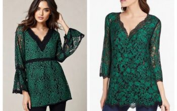The Ultimate Guide to the Women Emerald Green and Black Long Sleeve Lace Tunic Amazon