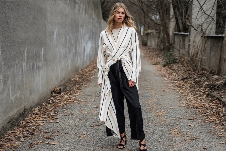 The Ultimate Guide to Thin Striped Cotton Two Tone Fisherman Capri Wrap Pants