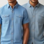 The Ecoquest Blue Cotton Short Sleeve Shirt: A Sustainable Style Staple