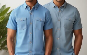 The Ecoquest Blue Cotton Short Sleeve Shirt: A Sustainable Style Staple